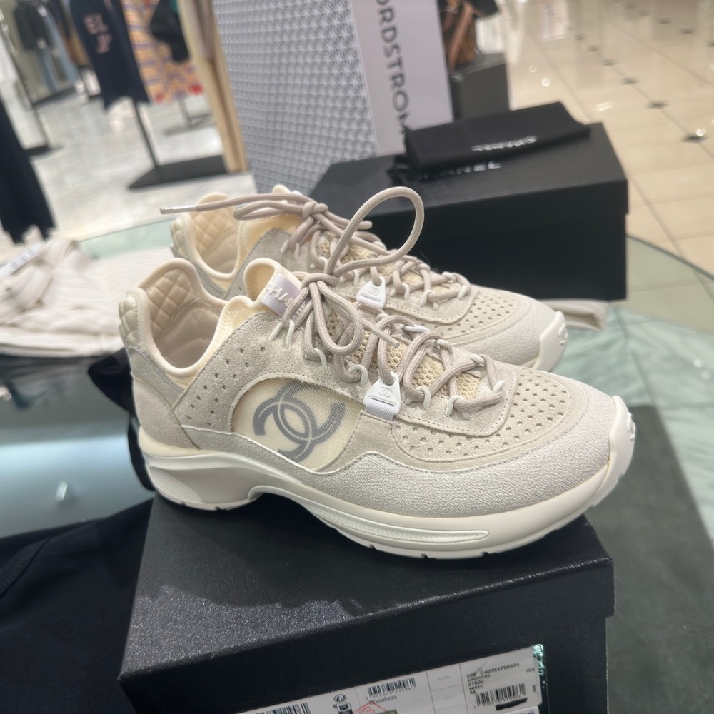 CHANEL Women's Beige Sneakers